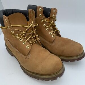 Timberland 6 Inch Premium Waterproof Boots Men's 11 Wheat Nubuck Classic Vintage